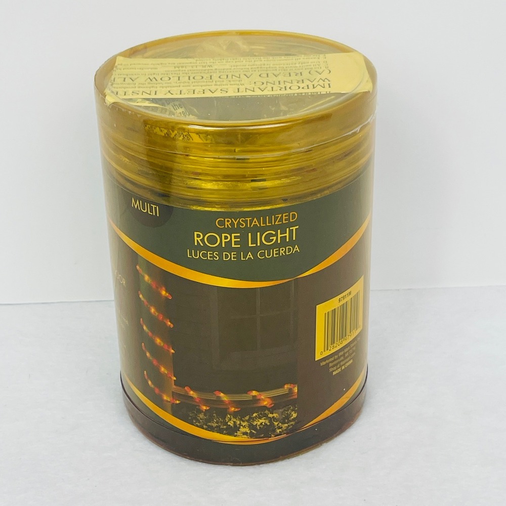 Holiday Time Rope Light 18ft Crystallized Multi Color Indoor Outdoor 97911M New